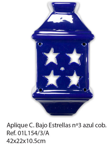 APLIQUE C.BAJO ESTRELLAS Nº3 azul cobalto