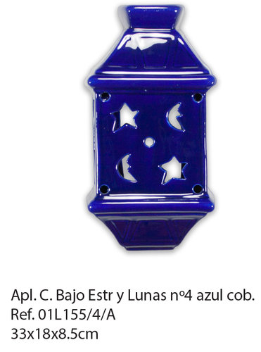 APLIQUE C.BAJO ESTRELLAS Y LUNA Nº4 azul