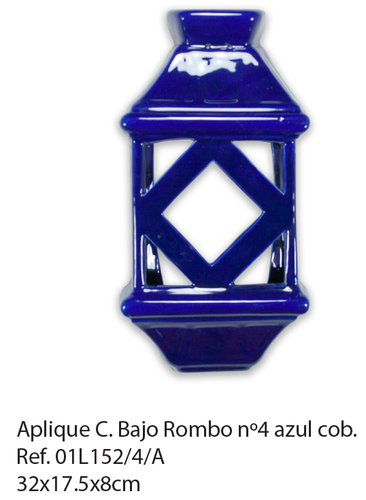 APLIQUE C.BAJO ROMBO Nº4 azul