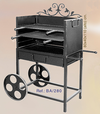 FORGED BARBECUE WITH WHEELS