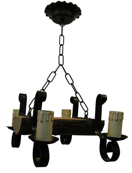 LAMP WITH TRUNK AND FORGING 4 LIGHTS