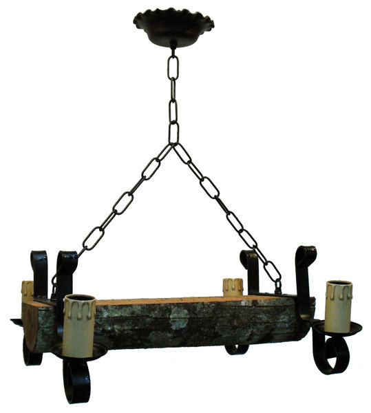 LAMP WITH TRUNK AND FORGING 4 LIGHTS