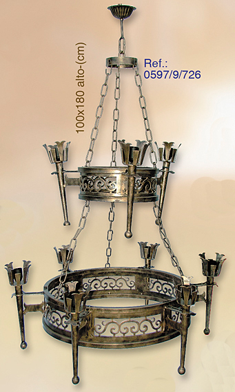 9-LIGHT LAMP FORGED MODEL GALICIA 0597/9