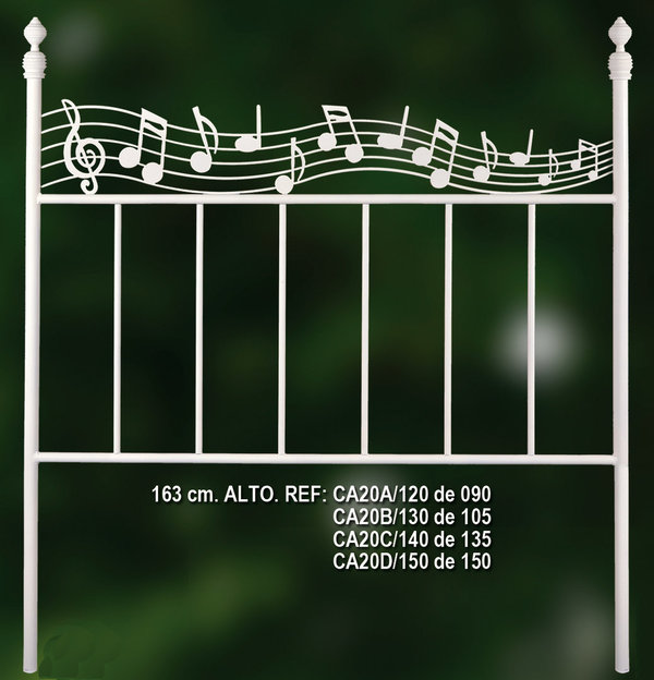CABECERO DE FORJA MODELO MUSICA CA01