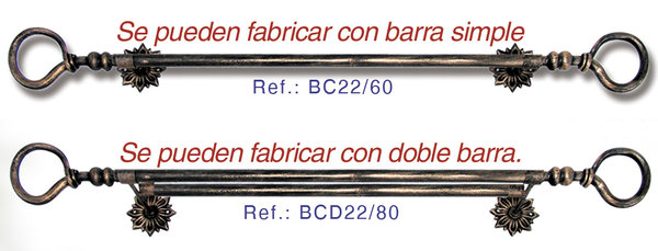 BARRA DE CORTINA DE FORJA REF. BC11