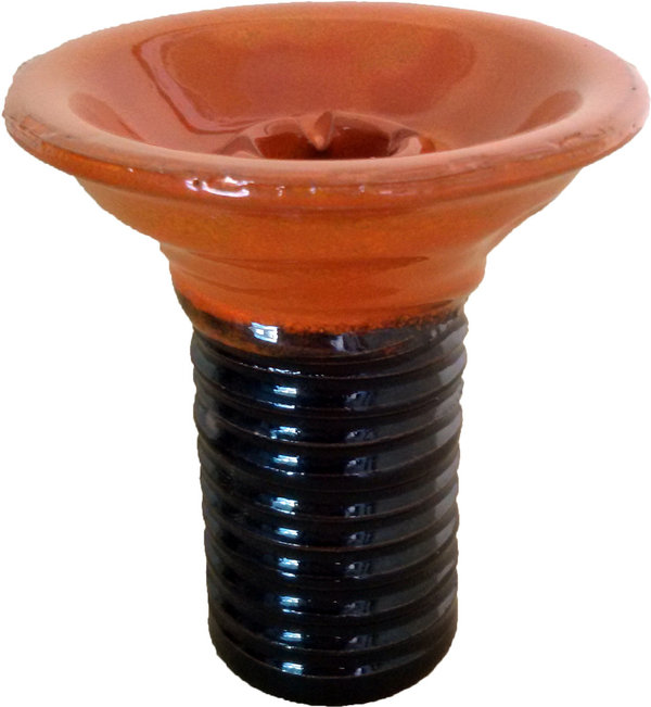 Cazoleta cerámica de bajo consumo naranja y negro