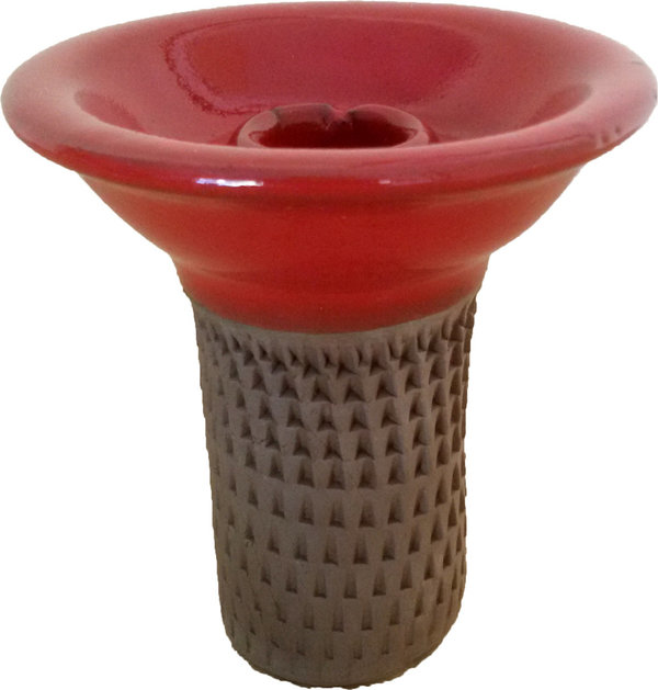 Cazoleta cerámica de bajo consumo barro y roja