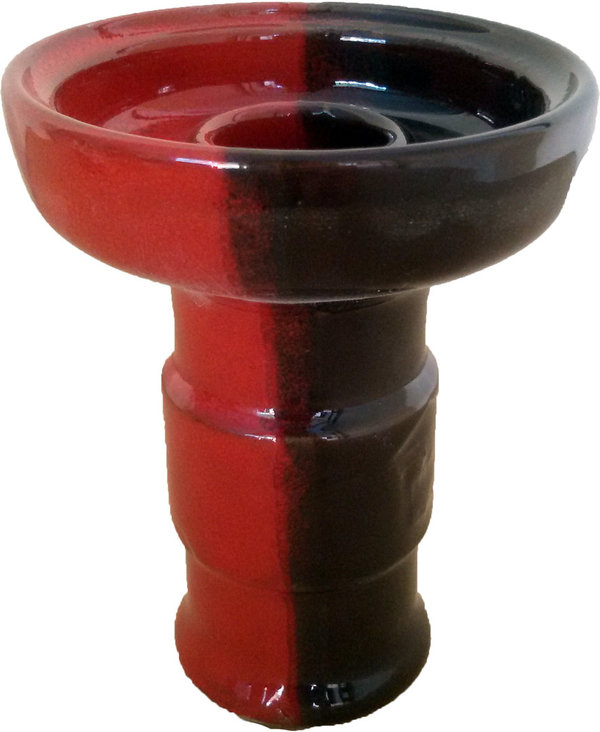 Cazoleta de cerámica negra y roja