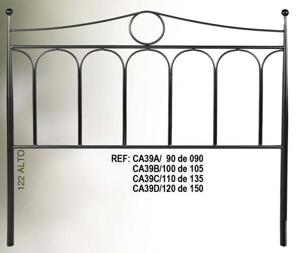 CLASSIC WROUGHT HEADBOARD WITH RING - CA39