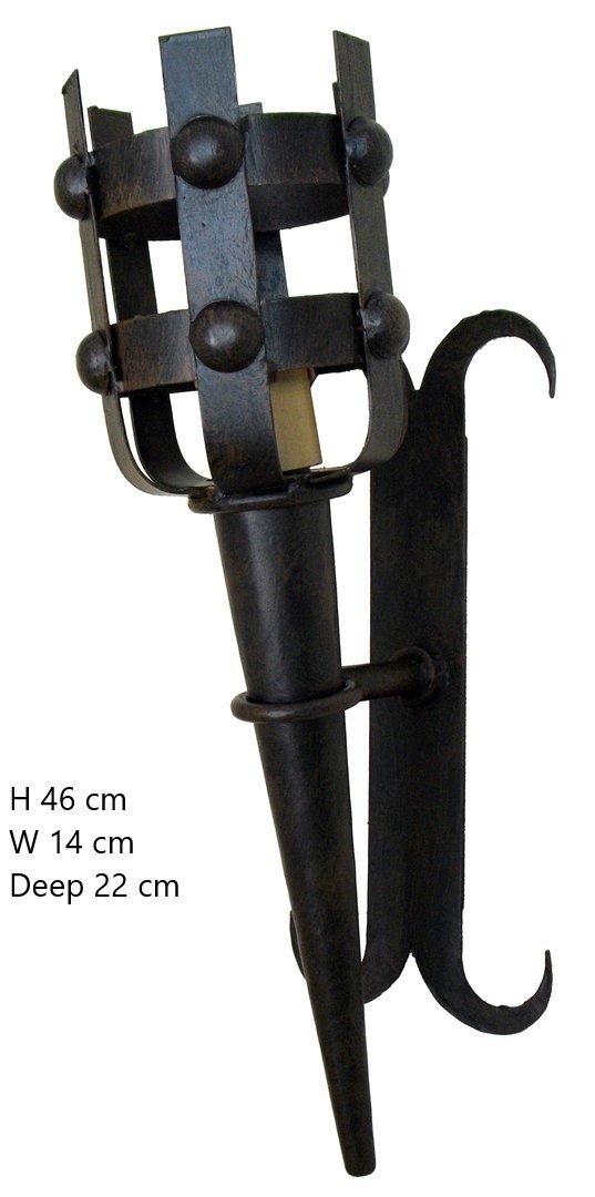 Forge wall light medieval torch 1 light - AP2010P
