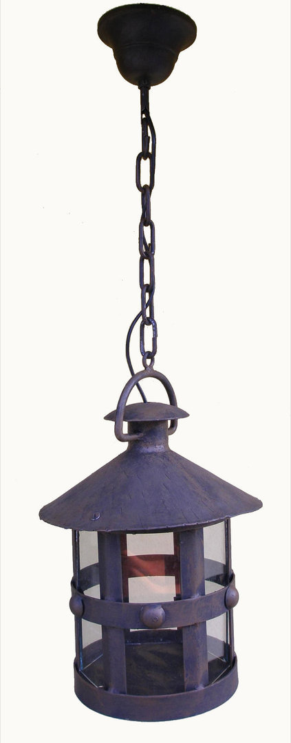 Hanging lantern, 1 light, medieval forge - LN450T