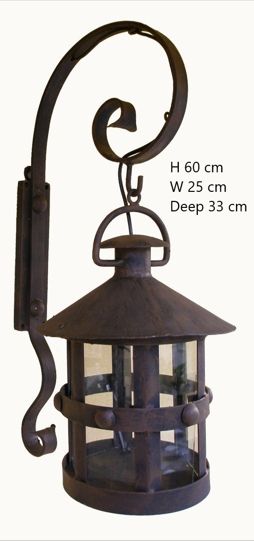 Candeeiro de parede com lanterna medieval 1 luz - LN450P