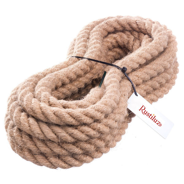 30mm jute rope wired for lighting