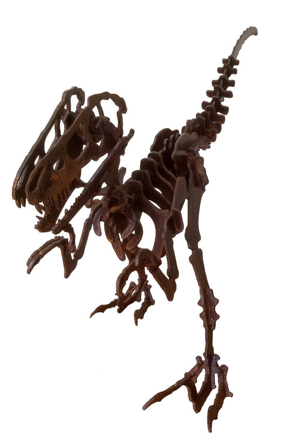 Escultura Dinosaurio T-Rex 3D de forja.