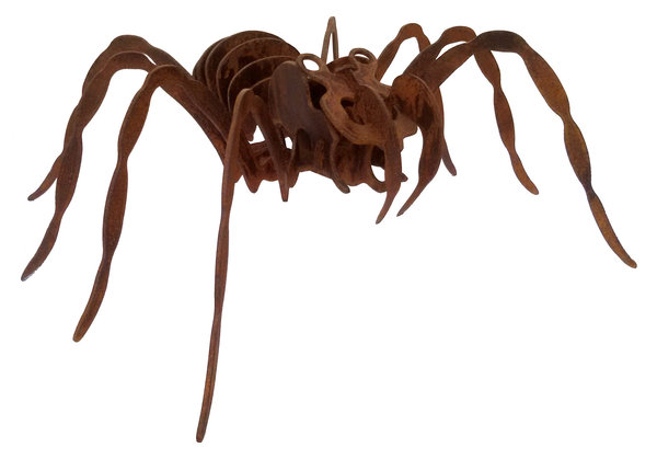 Escultura de araña en 3D fabricada con forja