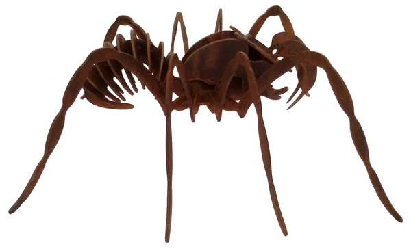 Escultura de araña en 3D fabricada con forja