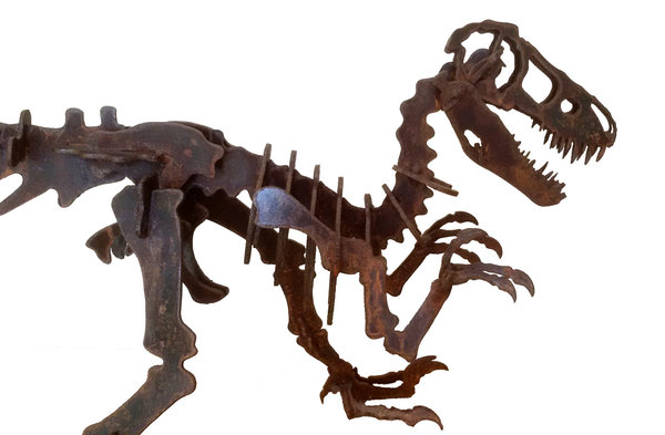 Escultura Dinosaurio T-Rex 3D de forja. Alto 62 cm