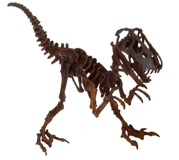 Escultura Dinosaurio T-Rex 3D de forja. Alto 62 cm