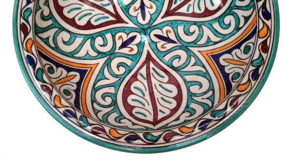 Plato de cerámica de Fez color verde - Mod. 2