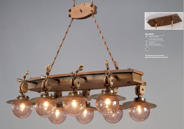 Cardenal ceiling lamp 8 lights