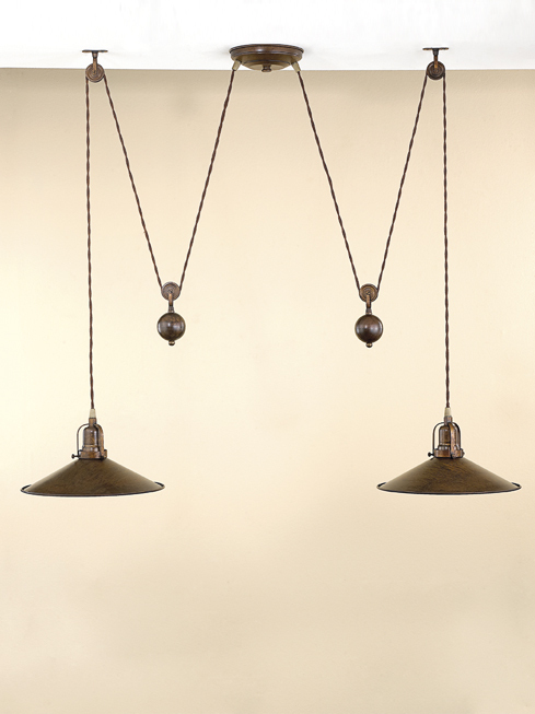 Hanging lamp, up and down, 2 lights, Davo
