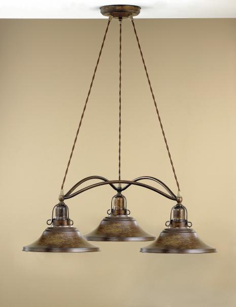 Lámpara colonial de 3 luces Charlston