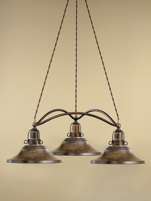 Lámpara colonial de 3 luces Charlston