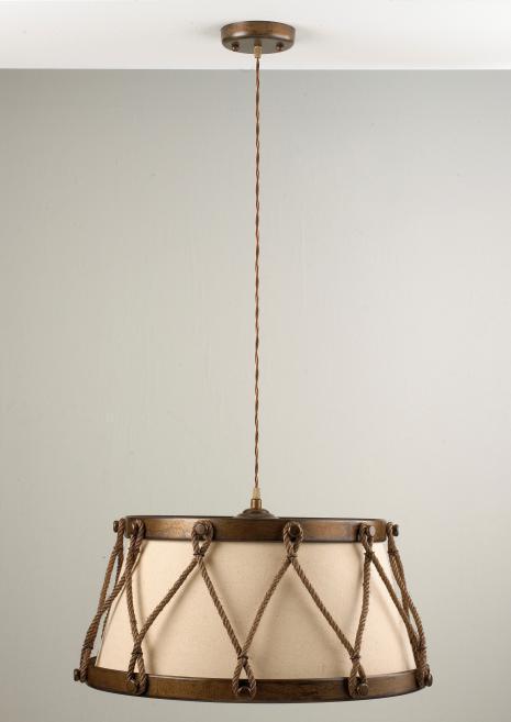 Lámpara colgante de 1 luz modelo Tambor diámetro 65 cm