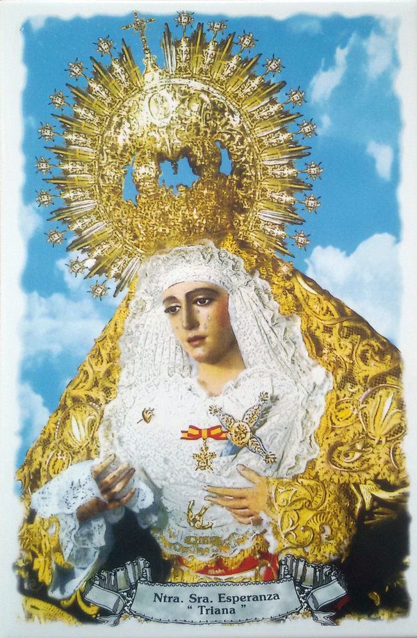 Azulejo cerámica Virgen Esperanza de Triana