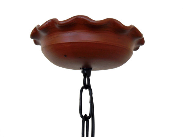 Lámpara colgante rústica de techo con fibra vegetal "Komodo"
