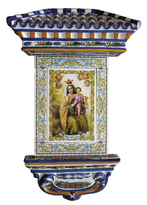 Virgen del Carmen, tejado mediano y cenefa
