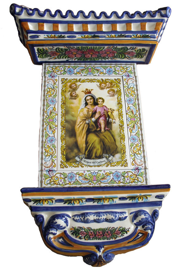 Virgen del Carmen, tejado mediano y cenefa