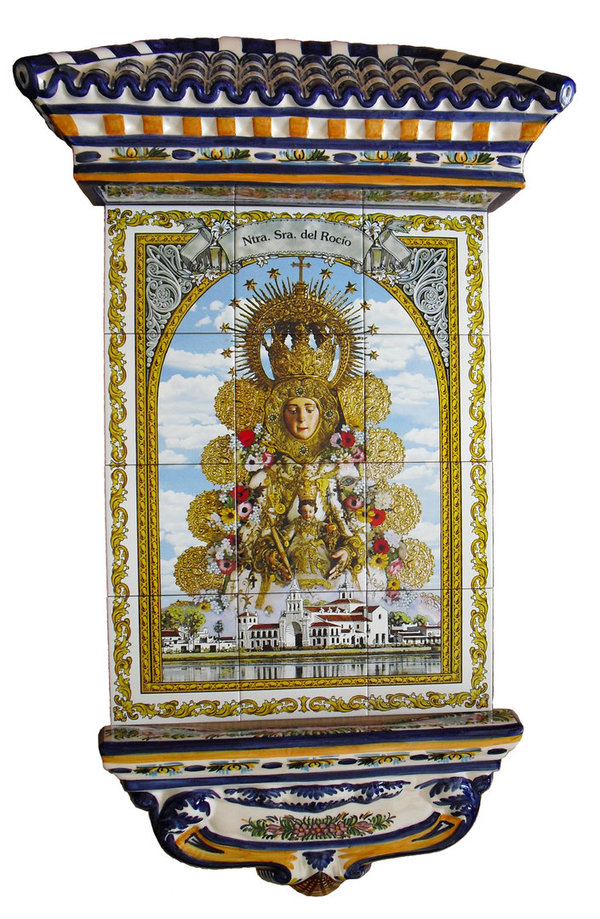 Virgen del Rocío mosaico mas tejado grande