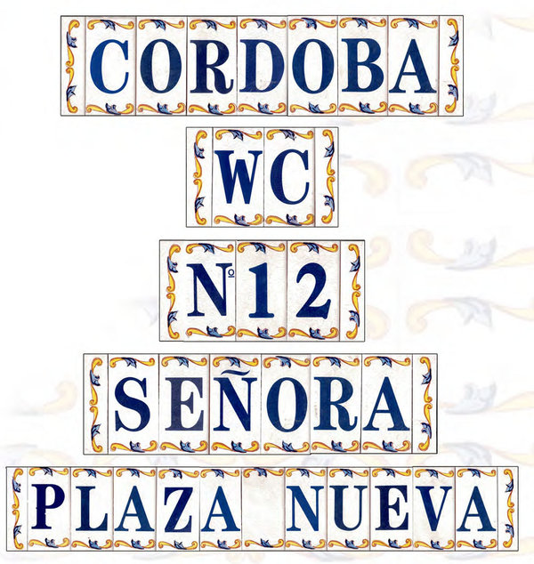 Letras y números de cerámica CHICA LISA CRAQUELÉ