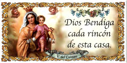 AZULEJO DIOS BENDIGA...Virgen de Carmen
