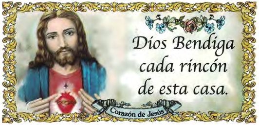 AZULEJO DIOS BENDIGA...Corazón de Jesús