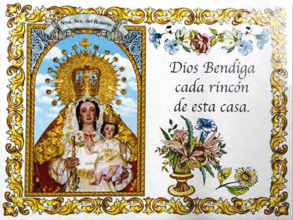 AZULEJO DIOS BENDIGA...Virgen del Rosario
