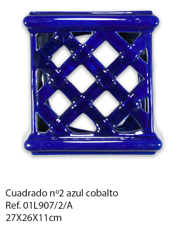 APLIQUE CUADRADO Nº2 azul cobalto