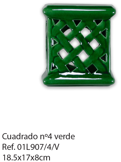 APLIQUE CUADRADO Nº4 verde